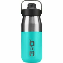 360° degrees Wide Mouth Insulated Drink Bottle with Sipper Cap 550ml turquoise