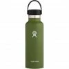 Hydro Flask Standard Mouth Bottle with Standard Flex Cap 532ml olive -Cheap Water Bottles Store hydro flask standard mouth flex bottle 532ml olive 1
