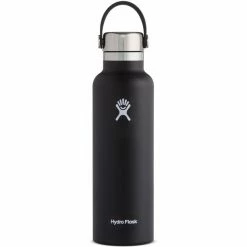 Hydro Flask Standard Mouth Stainless Steel Bottle with Standard Flex Cap 621ml black