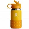 Hydro Flask Wide Mouth Bottle with Straw Lid and Boot 355ml Kids canary -Cheap Water Bottles Store hydro flask wide mouth bottle with straw lid and boot 355ml kids canary 1