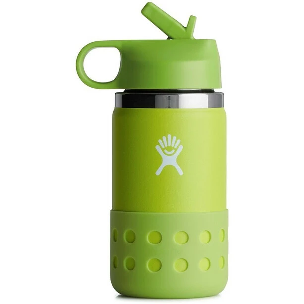 Hydro Flask Wide Mouth Bottle with Straw Lid and Boot 355ml Kids firefly 3 Hydro Flask Wide Mouth Bottle with Straw Lid and Boot 355ml Kids firefly