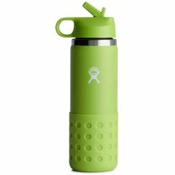 Hydro Flask Wide Mouth Bottle with Sttaw Lid and Boot 591ml Kids seagrass