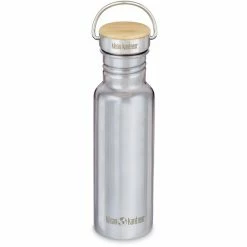 Klean Kanteen Reflect Narrow Bottle 532ml with Bamboo Cap mirrored stainless