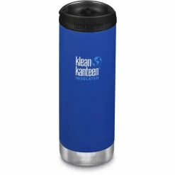 Klean Kanteen TKWide Bottle with Cafe Cap 473ml Vacuum Insulated deep surf (matt)