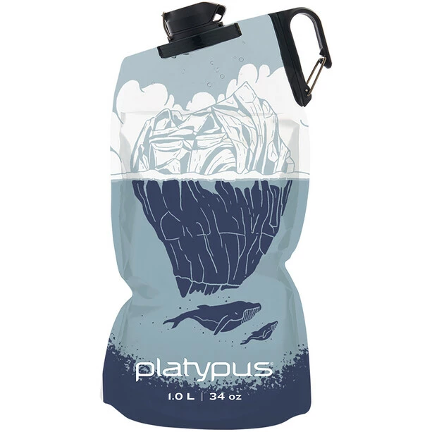 Platypus DuoLock Soft Bottle 1000ml whale print 3 Platypus DuoLock Soft Bottle 1000ml whale print
